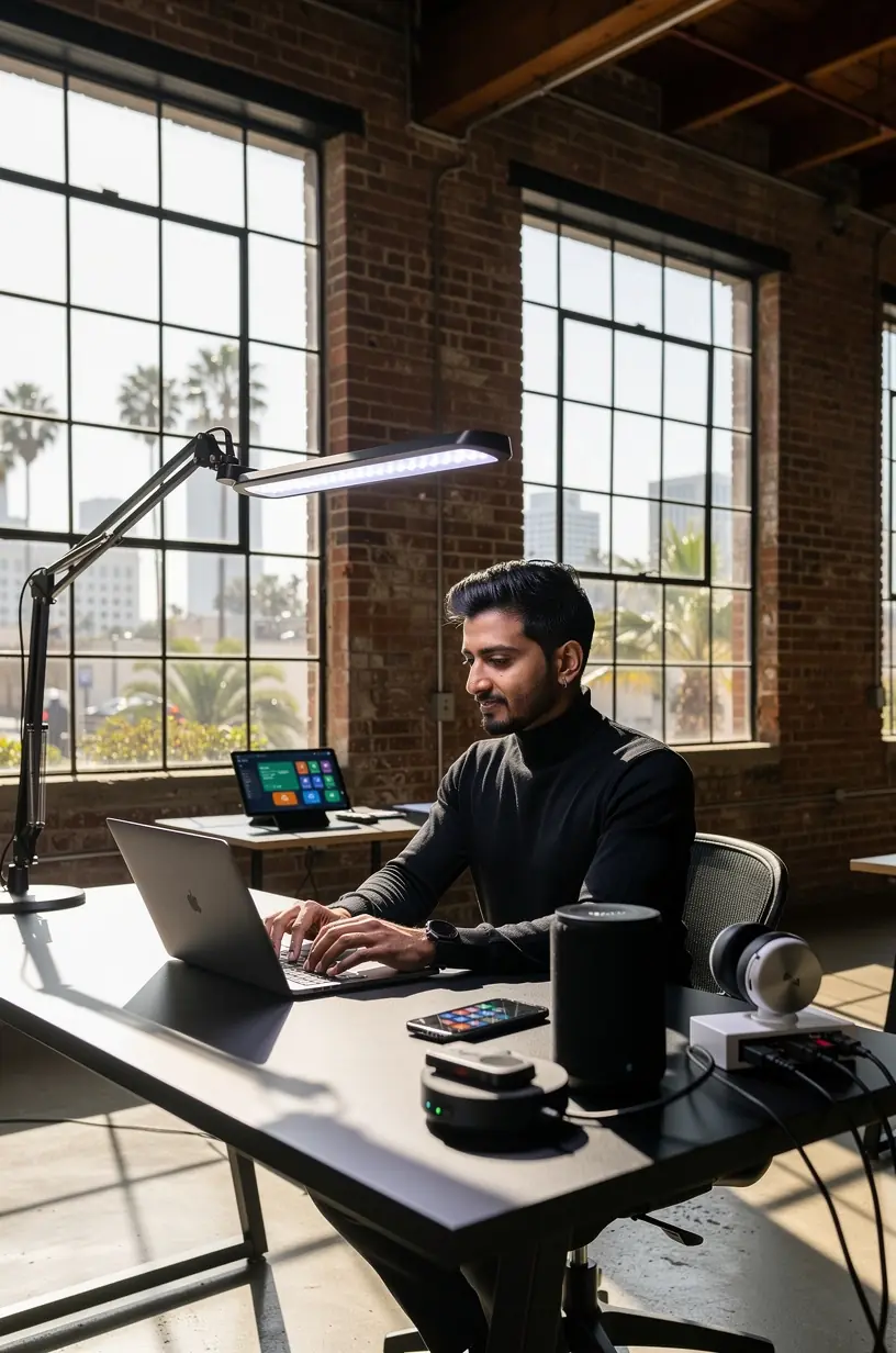Home office lighting and productivity analysis